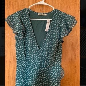 Abercrombie & Fitch Ruffle Hem Wrap Dress